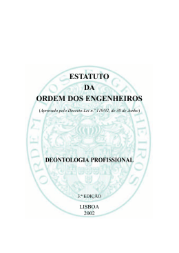 Estatuto OE - Ordem dos Engenheiros