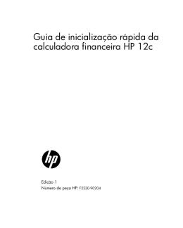 Guia de inicialização rápida da calculadora financeira HP