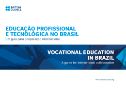Educação Profissional E TEcnológica no Brasil