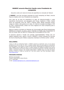 MANDIC anuncia Mauricio Cascão como Presidente da companhia