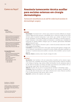 Anestesia tumescente - Surgical And Cosmetic Dermatology