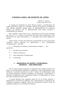 CIRURGIA GERAL EM DOENTES DE LEPRA