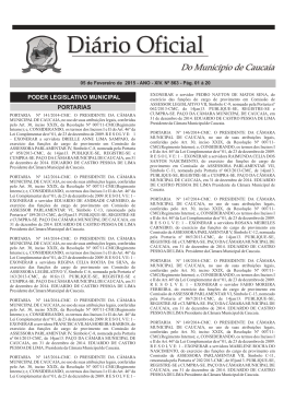 Diário Oficial 2015/863 - Governo Municipal de Caucaia