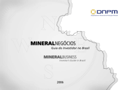 MINERALNEGÓCIOS - Departamento Nacional de Produção Mineral