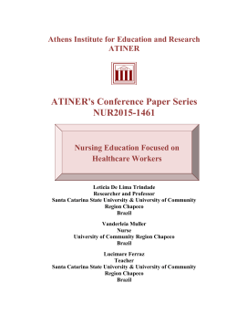 ATINER`s Conference Paper Series NUR2015-1461