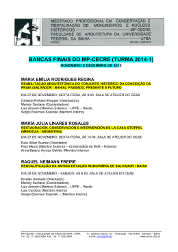 BANCAS FINAIS DO MP-CECRE (TURMA 2014-1)