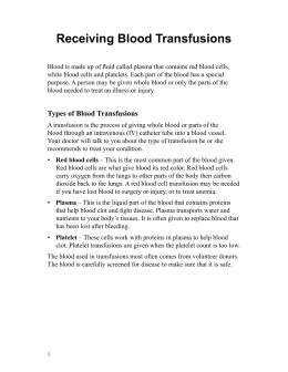 Transfusões de sangue - Health Information Translations