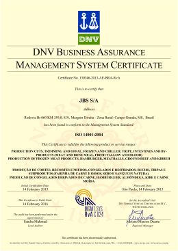 Certificado Ambiental ISO 14001:2004