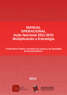 MANUAL OPERACIONAL - Conselho Nacional do Ministério Público