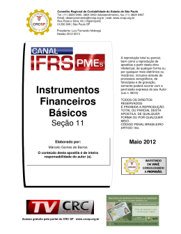 Instrumentos Financeiros Básicos