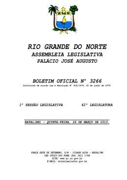BO 3266 - Assembleia Legislativa do Rio Grande do Norte
