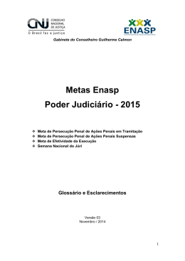 Metas Enasp Poder Judiciário - 2015