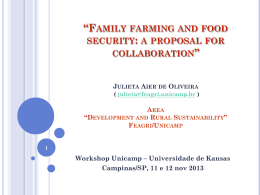 family farming and food security: a proposal for - NIPE