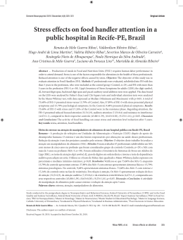 Stress effects on food handler attention in a public hospital in Recife