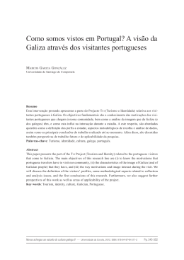 A visâo da Galiza através dos visitantes portugueses