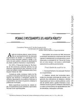 Normas e procedimentos do auditor público BDM nº 5/1994, p. 231