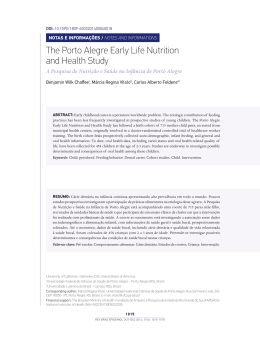 The Porto Alegre Early Life Nutrition and Health Study