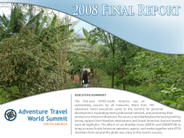 South America: FINAL REPORT - Adventure Travel Trade Association