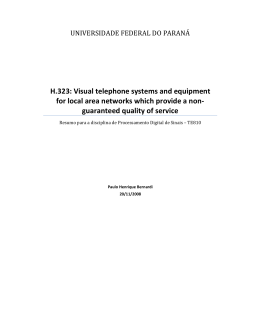 H.323: Visual telephone systems and equipment for local area