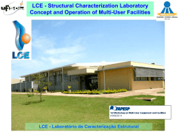 LCE - Structural Characterization Laboratory Concept and