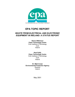 EPA Study on WEEE in Ireland - Department of Environment and