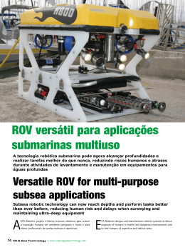 ROV versátil para aplicações submarinas multiuso