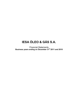 IESA ÓLEO & GÁS S.A.