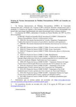 Projetos de NIMF em Consulta aos Países 2014