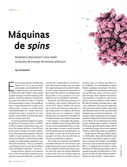 Máquinas de spins - Revista Pesquisa FAPESP