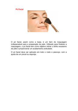 O pó facial, assim como a base, é um item de maquiagem