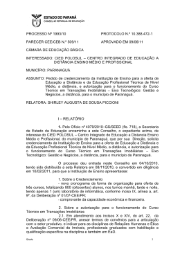 Parecer CEE/CEB n.º 509/11, aprovado em 09 de junho de 2011
