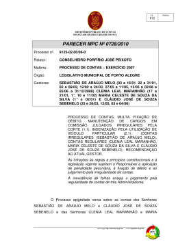 PARECER MPC Nº 0728/2010 - Ministério Público de Contas do