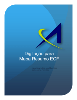 Digitação para Mapa Resumo ECF