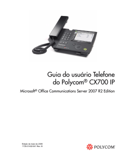 Recursos do telefone Polycom CX700 IP