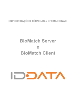 BioMatch Server e BioMatch Client - UBIS