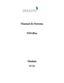 Manual do Sistema SMARsa Módulo WEB