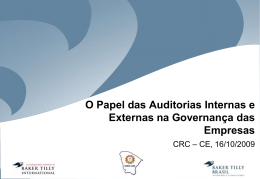 O Papel das Auditorias Internas e Externas na - CRC-CE