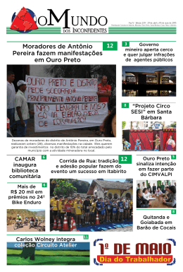 Moradores de Antônio Pereira fazem manifestações em Ouro Preto