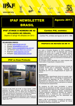 IPAF Newsletter BR 03 AGOSTO 13