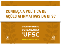 Conheça a Política de Ações Afirmativas da UFSC