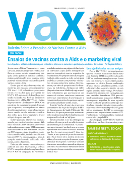 Ensaios de vacinas contra a Aids e o marketing viral