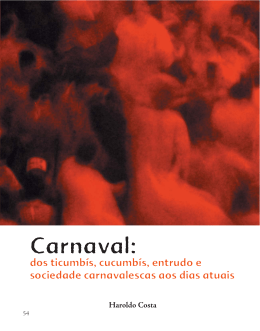 Carnaval: dos Ticumbís, Cucumbís, Entrudo e Sociedades