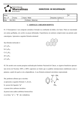 2º EM - EXCERCÍCIOS DE RECUPERAÇÃO - Química