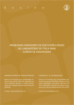 PROBLEMAS GERADORES DE DISCUSSÕES (PGDS) NO