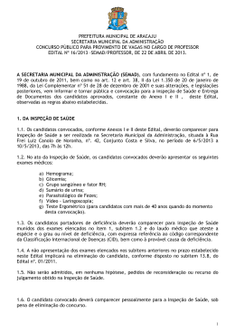 Edital nº 16/2013 - Prefeitura de Aracaju