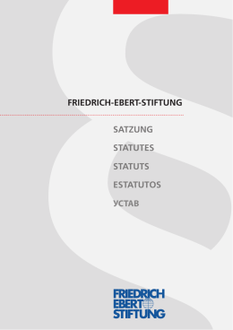 friedrich-ebert-stiftung satzung statutes statuts estatutos устав