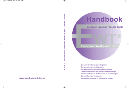Handbook - ADAM - Leonardo da Vinci Projects and Products Portal