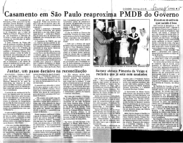 Casamento em São Paulo rea iproxima PMDB do Governo