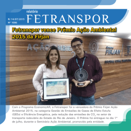Fetranspor vence Prêmio Ação Ambiental 2015 da Firjan
