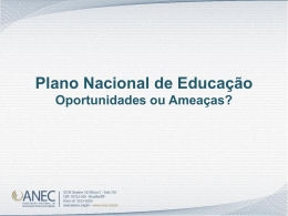 Plano Nacional de Educação - Daniel Cerqueira
